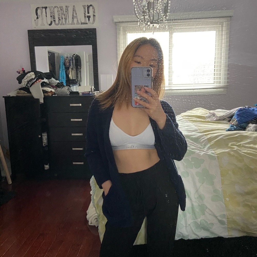 Xs Forvever 21 Navy Blue Knit Cardigan